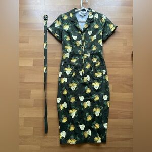 Collectif Floral Dress- pencil Caterina size UK 10